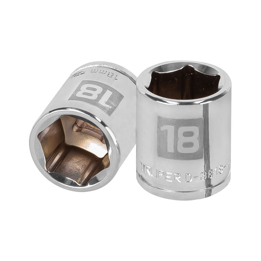 Socket, 6 Points, 3/8" Drive, 18mm TRUPER