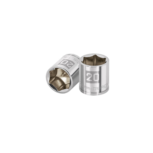 Socket, 6 Points, 3/8" Drive, 20mm TRUPER