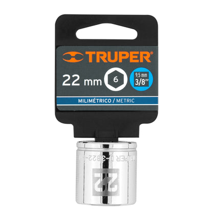 Socket, 6 Points, 3/8" Drive, 22mm TRUPER