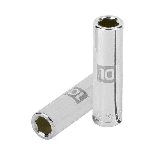 Deep Socket, 6 Points, 3/8" Drive, 10mm TRUPER
