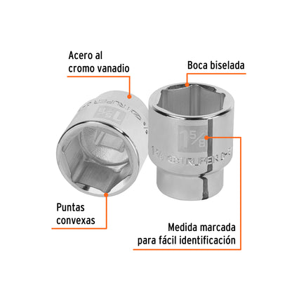 Socket, 3/4" Drive, 1-5/8" 6-Point TRUPER