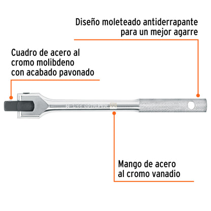Articulated Handle With 1/2" Square Drive, 10" Long, TRUPER