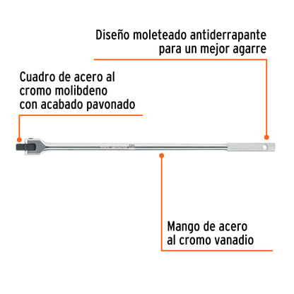 Articulated Handle With 1/2" Square Drive, 18" Long, TRUPER