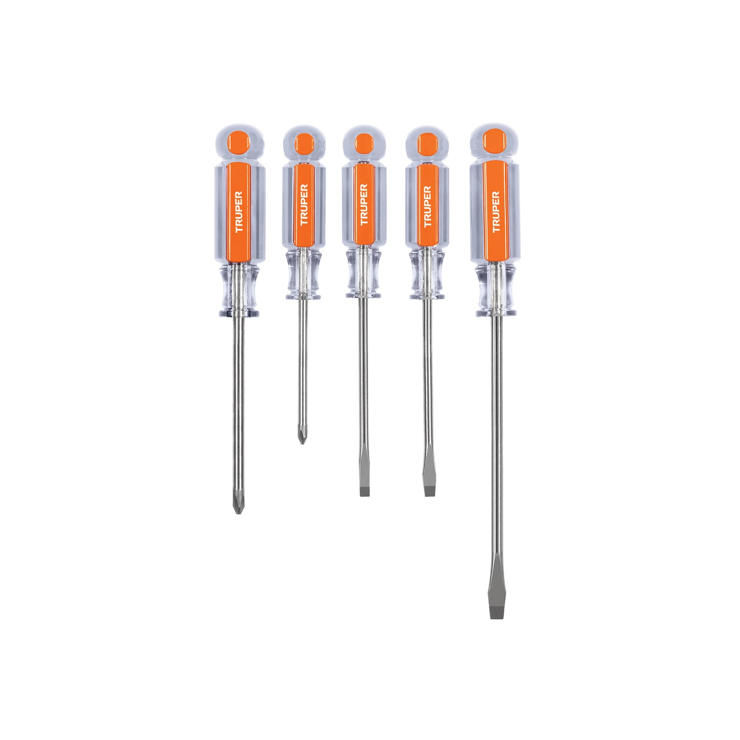 Set of 5 Screwdrivers With Acetate Handles, TRUPER
