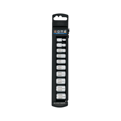 Set of 10 Metric 1/4" Dr sockets, TRUPER