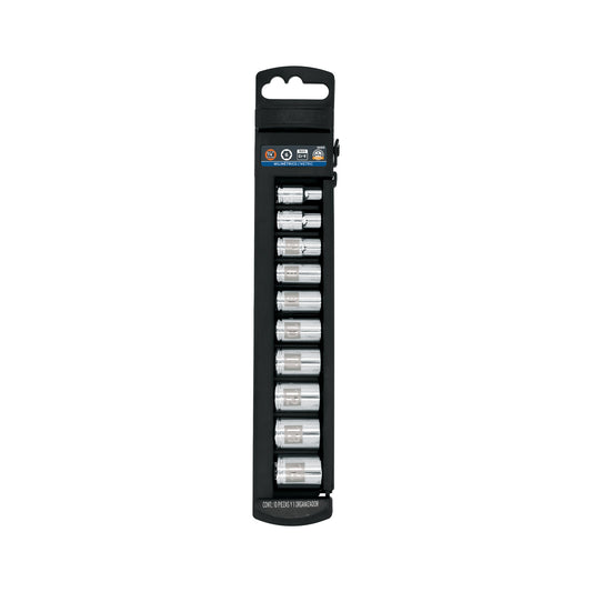 Set of 10 Metric 1/4" Dr sockets, TRUPER