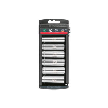 Set of 6 Long Sockets, 1/2" Drive, STD, TRUPER