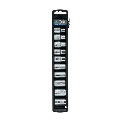 Set of 10 Pcs 1/2" Dr. Sockets, TRUPER