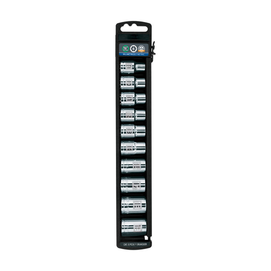 Set of 10 Pcs 1/2" Dr. Sockets, TRUPER