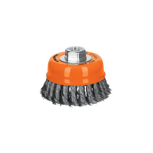 Cup 4" Heavy Braided Wire, 5/8"-11 Shaft, TRUPER