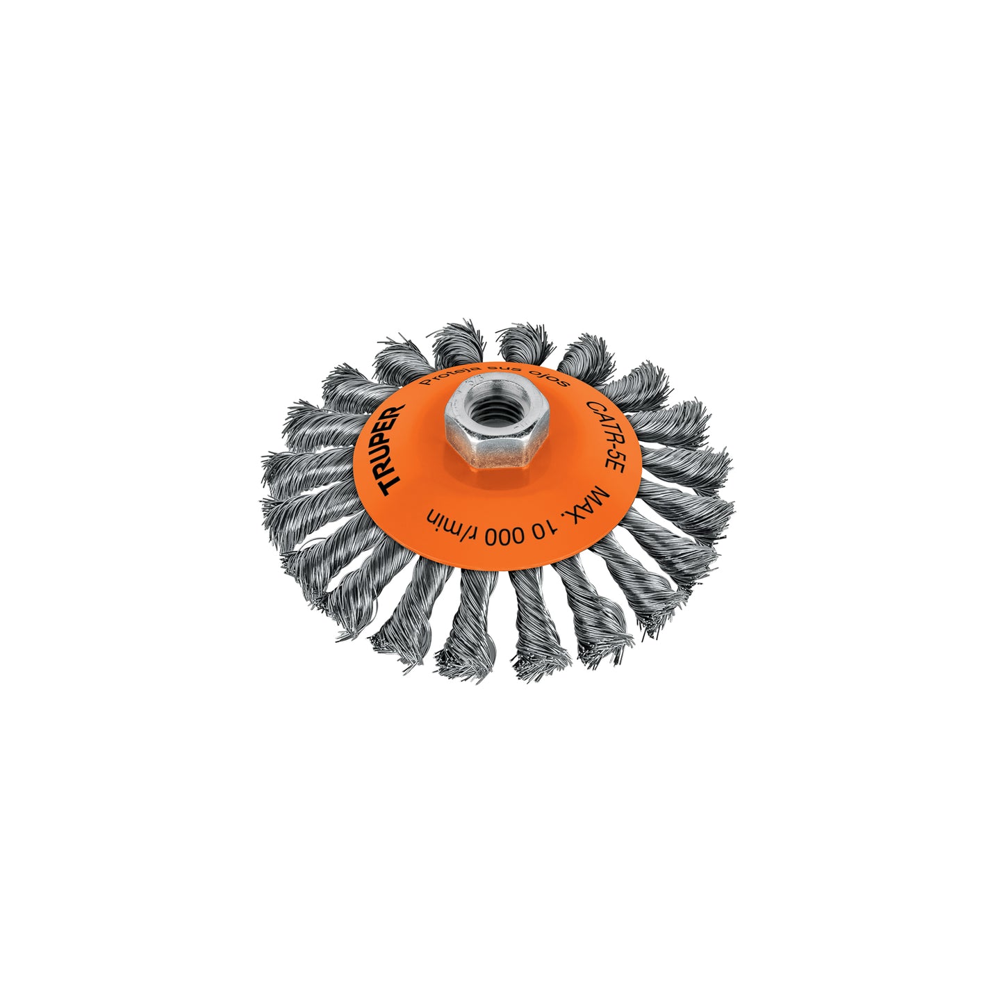 Conical Wire Card, 5" Braided Wire, 5/8"-11 Shaft, TRUPER