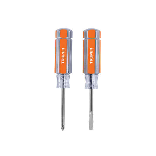 Duo of Mini Screwdrivers With Acetate Handles, TRUPER