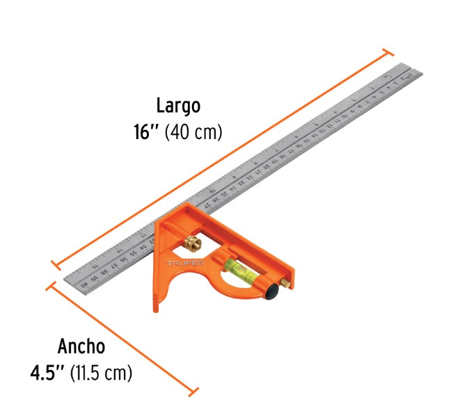 Combination Square with Marking Punch, TRUPER