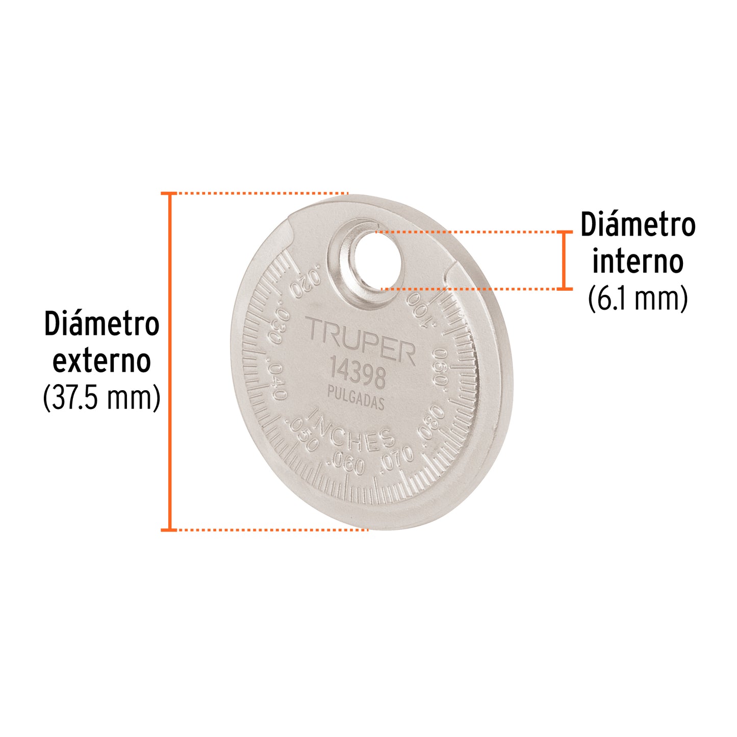 Round Spark Plug Gauge, TRUPER