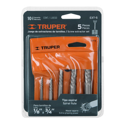 Set With 5 Screw Extractors, TRUPER