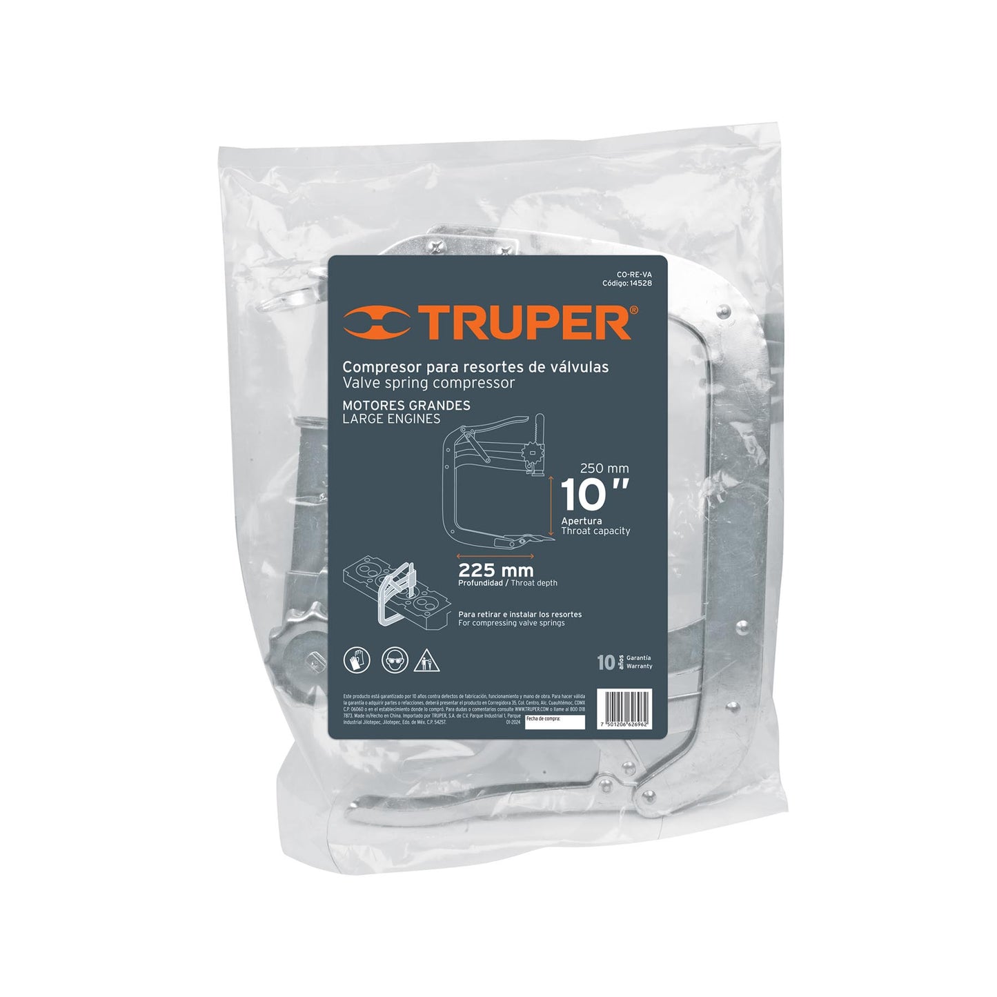 Valve Spring Compressor, 166mm To 253mm, TRUPER