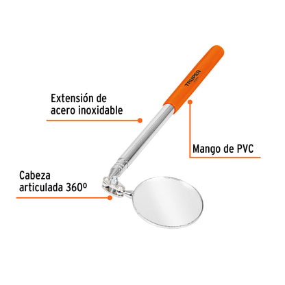 Circular Telescopic Inspection Mirror, 5 cm, TRUPER