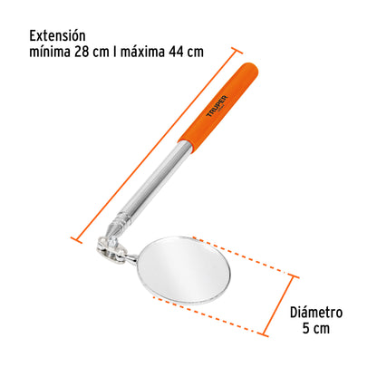 Circular Telescopic Inspection Mirror, 5 cm, TRUPER