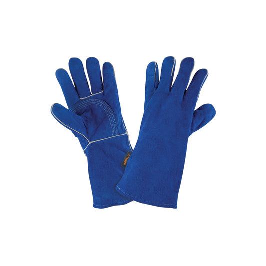 Welding Gloves, Reinforced, Blue, TRUPER