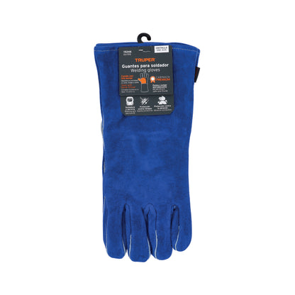 Welding Gloves, Reinforced, Blue, TRUPER