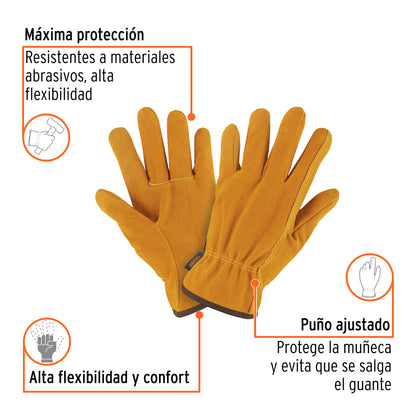 Leather Gloves, General Purpose, CH, TRUPER