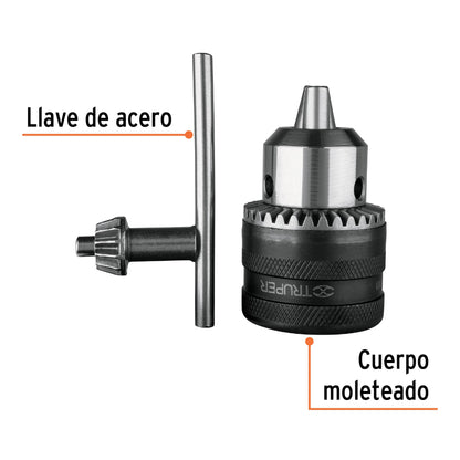 Chuck Keyed, 1/2" Knurled Body, TRUPER