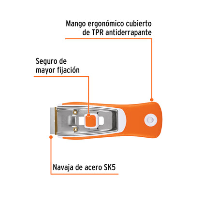 Scraper With 1-1/2" Blades, Ergonomic Handle, TRUPER