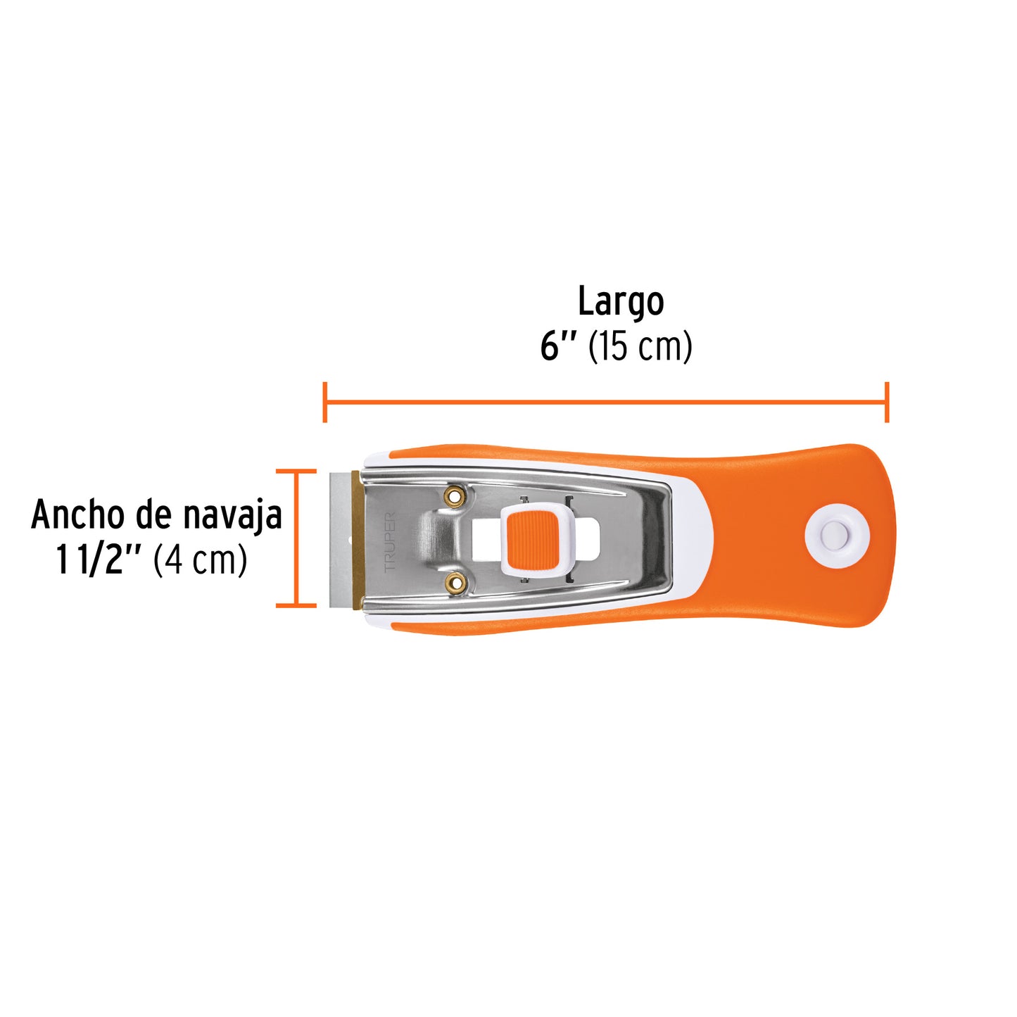 Scraper With 1-1/2" Blades, Ergonomic Handle, TRUPER