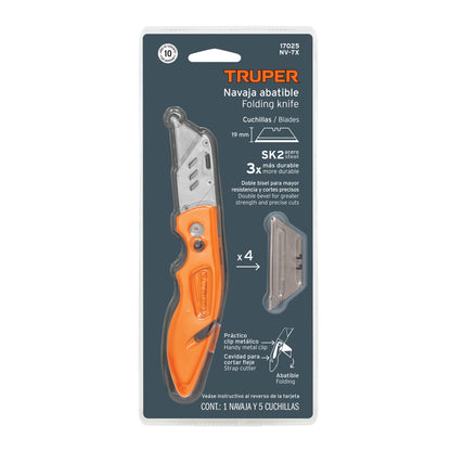 7" folding knife with aluminum and stainless steel body, TRUPER