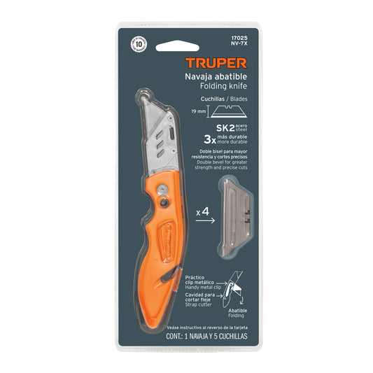 7" folding knife with aluminum and stainless steel body, TRUPER