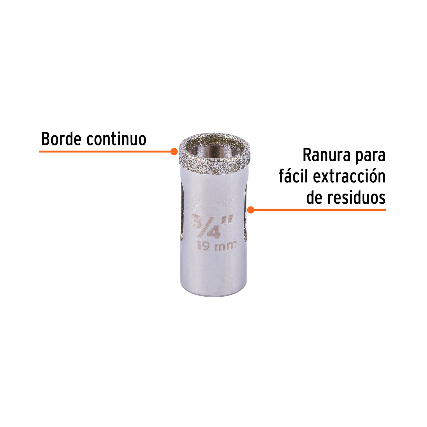 Continuous Edge Diamond Drill Bit, 3/4" TRUPER