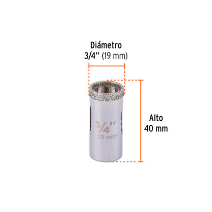 Continuous Edge Diamond Drill Bit, 3/4" TRUPER
