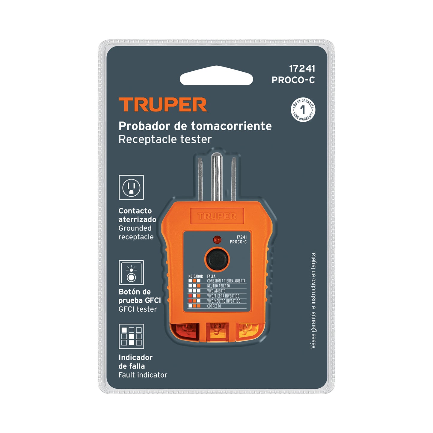 RECEPTACLE TESTER "TRUPER"