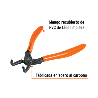 Nose Pliers for Closing Rings, 6-3/4" 90° PVC Handle