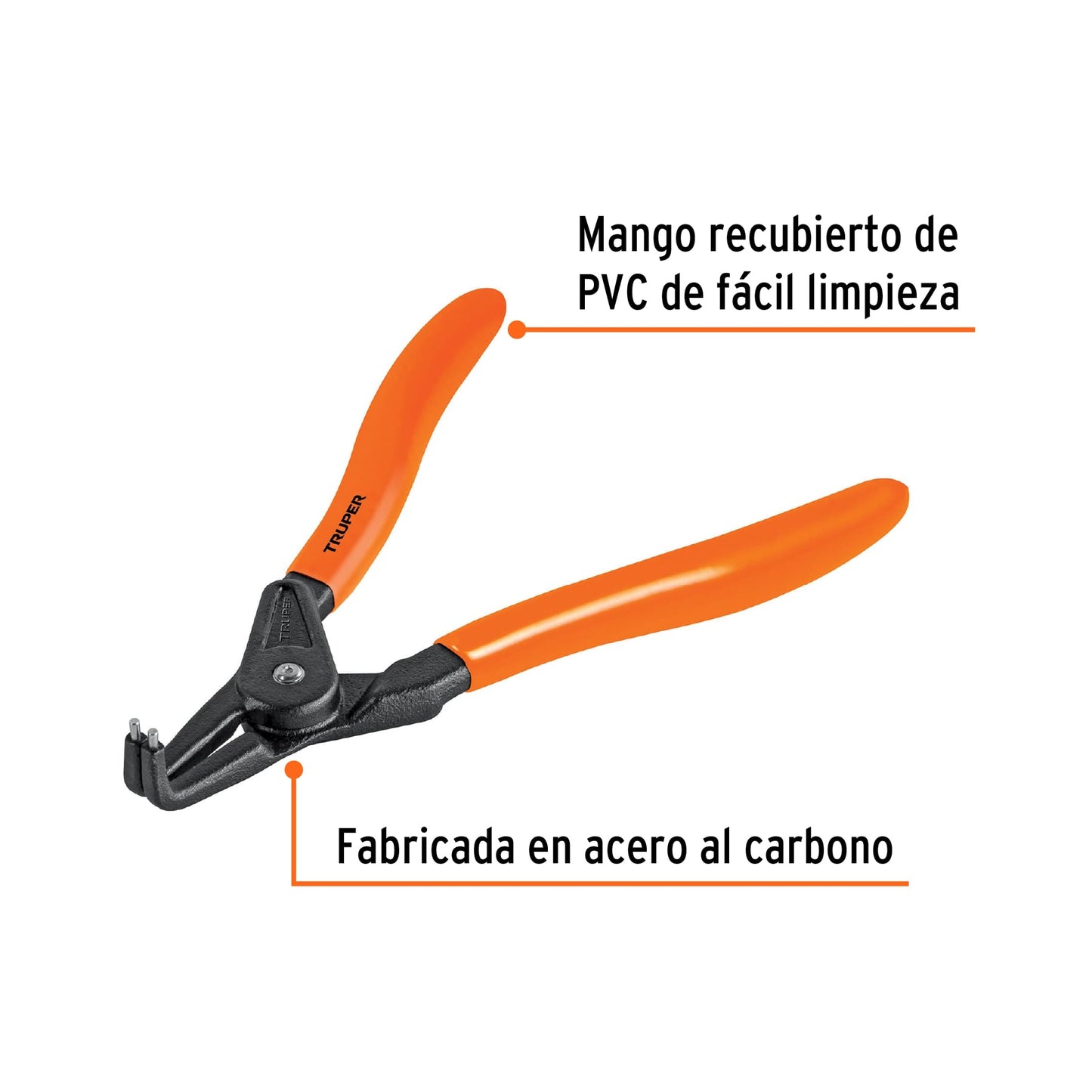 Nose Pliers for Opening Rings, 6-3/4" 90°  PVC Handle