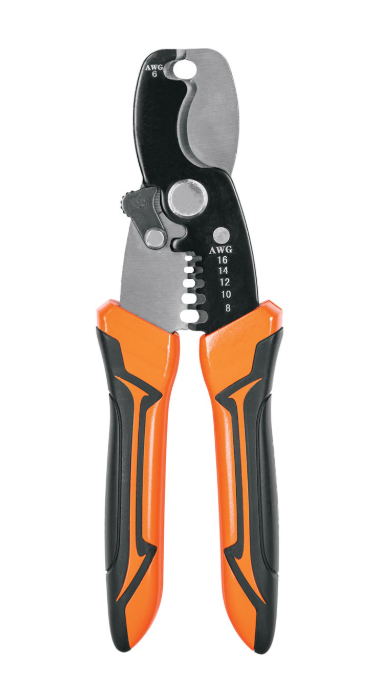 Professional 7" wire stripper and wire cutter, 14 to 8 AWG "TRUPER"
