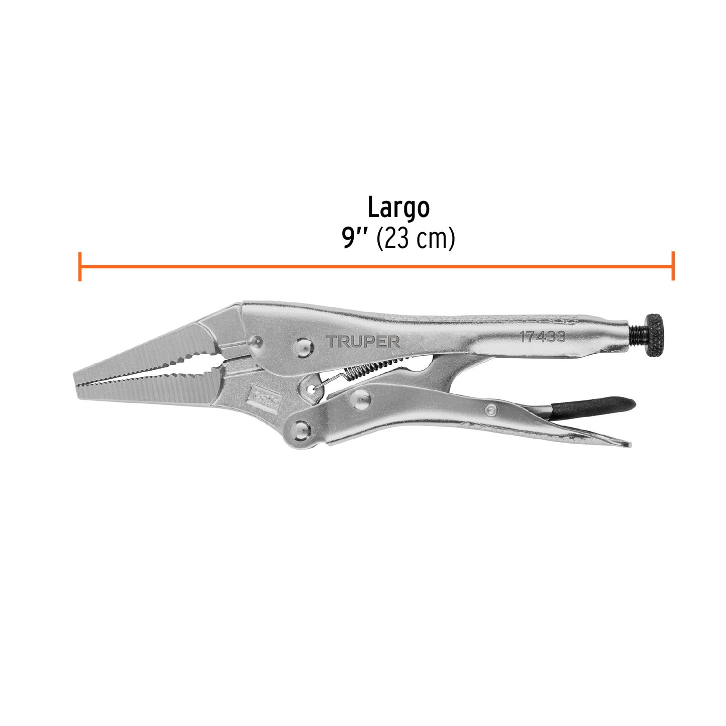 Locking Pliers, Long Nose, 9" TRUPER