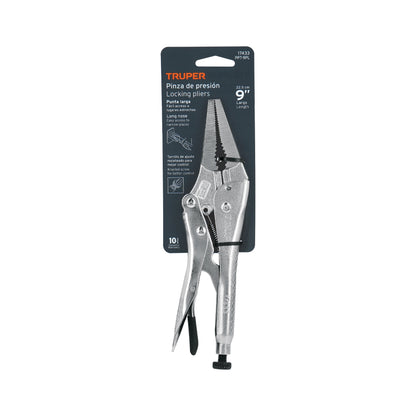 Locking Pliers, Long Nose, 9" TRUPER