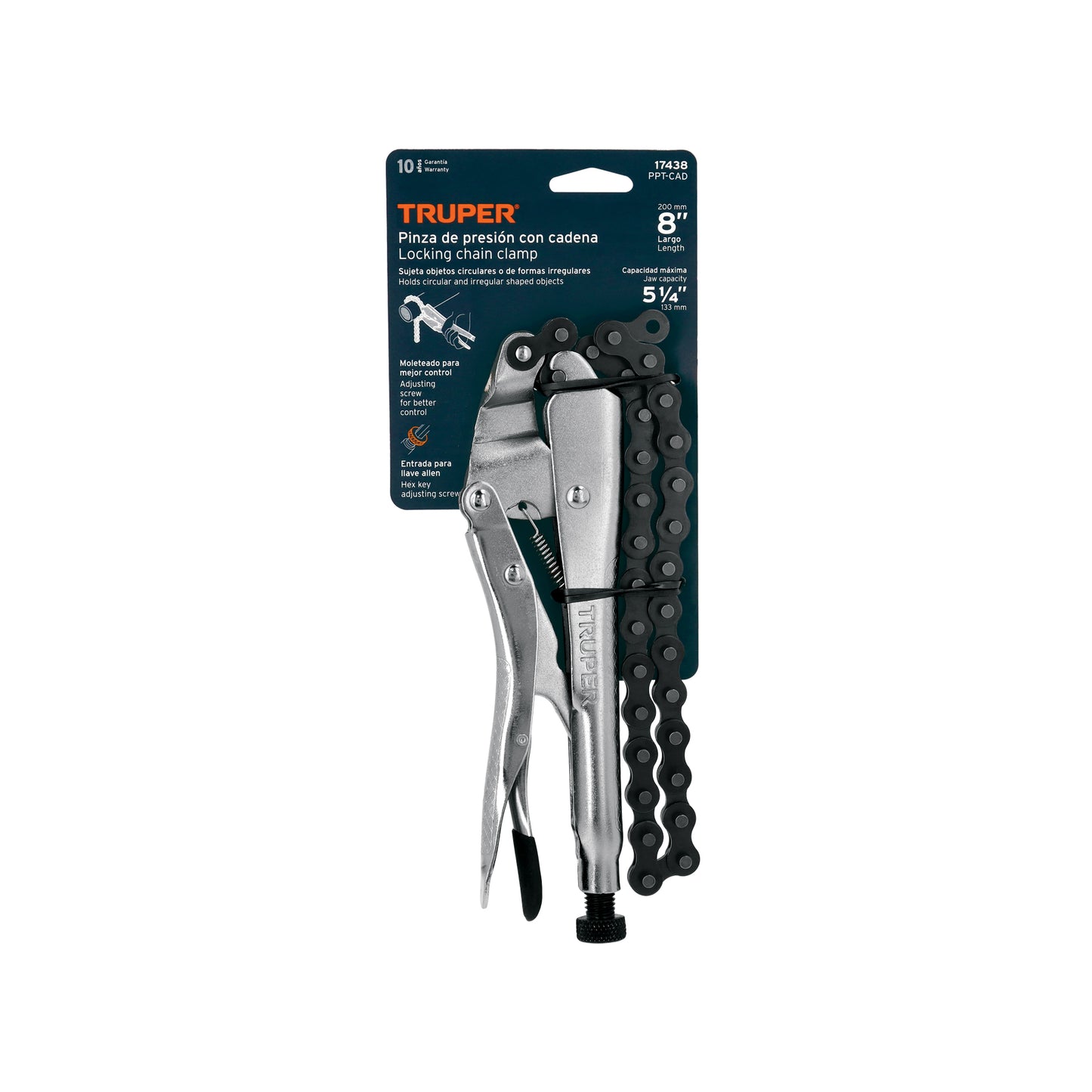 8" Chain Locking Pliers, TRUPER