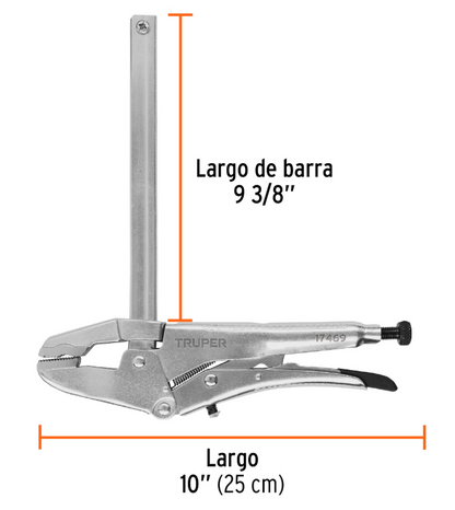 8" clamp-type locking pliers, "TRUPER"