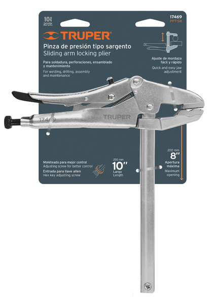 8" clamp-type locking pliers, "TRUPER"