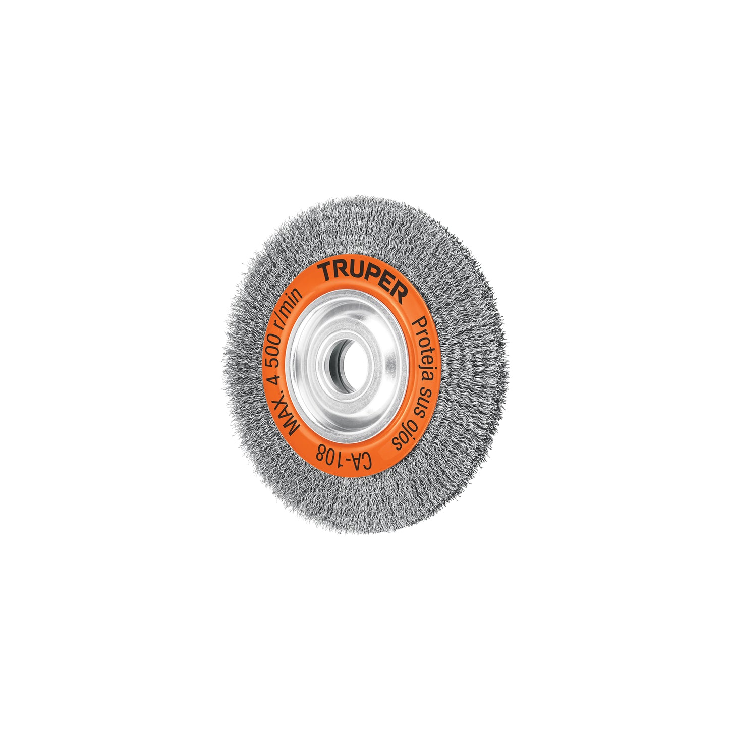 Crimped Wire Brush For Grinder, 8" x 7/8" TRUPER