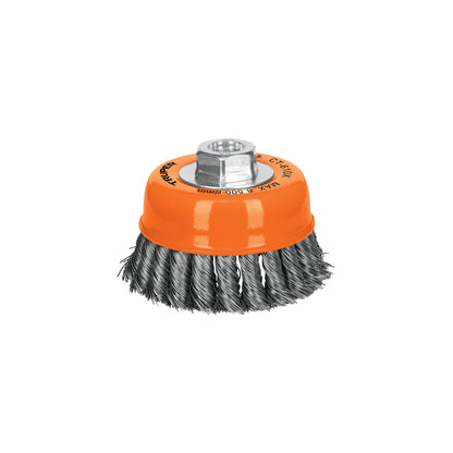 Cup Carding Machine  4" For Thick Braided Wire, 5/8"-11 Shaft TRUPER