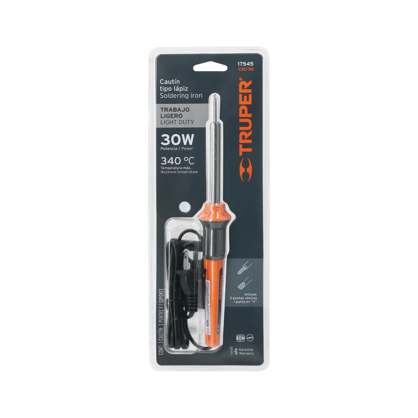Pencil-Type Soldering Iron For Light Duty 30W TRUPER
