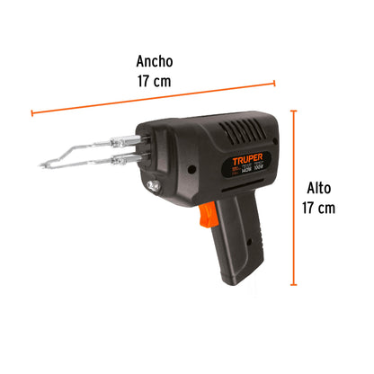 Pistol-Type Soldering Iron With 2 Temperature Settings, 140W TRUPER