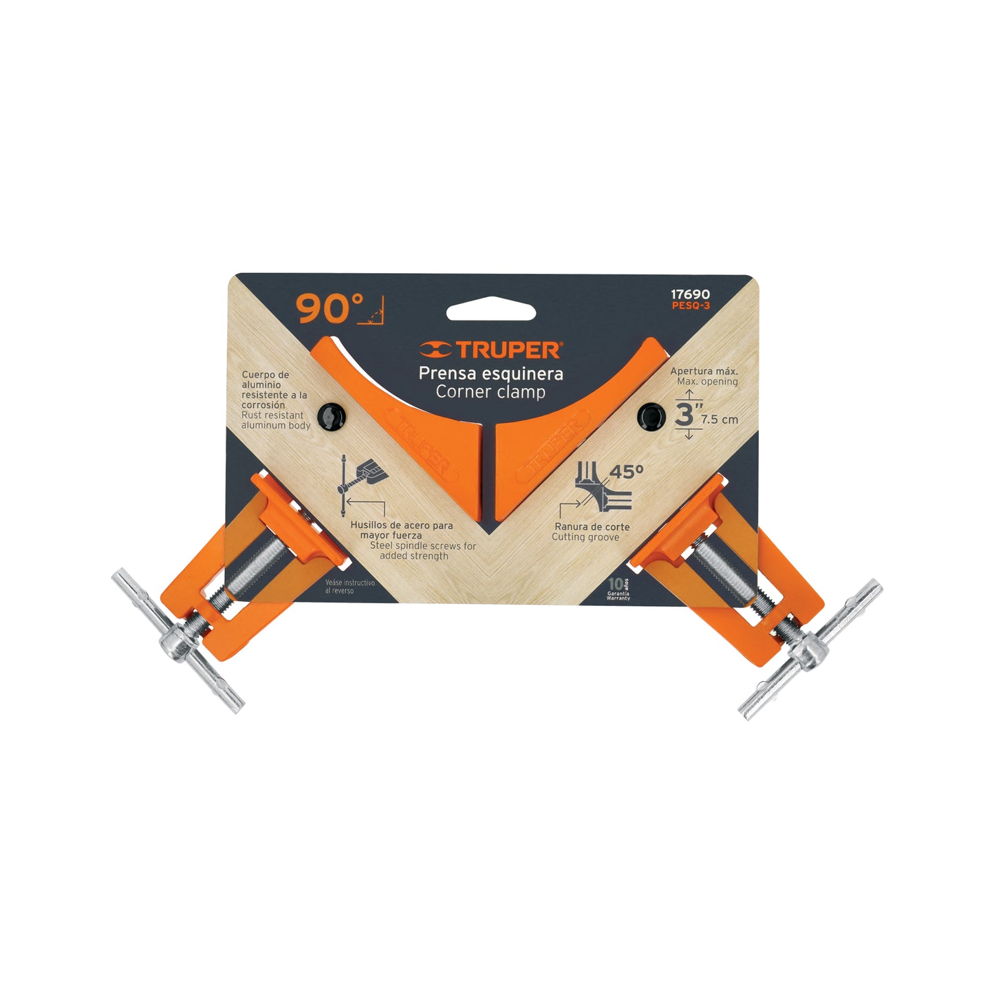 Corner Clamp 3" Professional, Aluminum Body, TRUPER