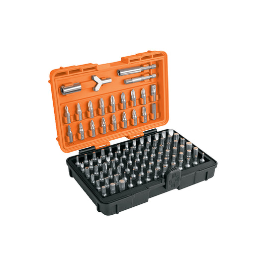 Set of 100 Mixed Bits, 1" Long, in Plastic Case TRUPER