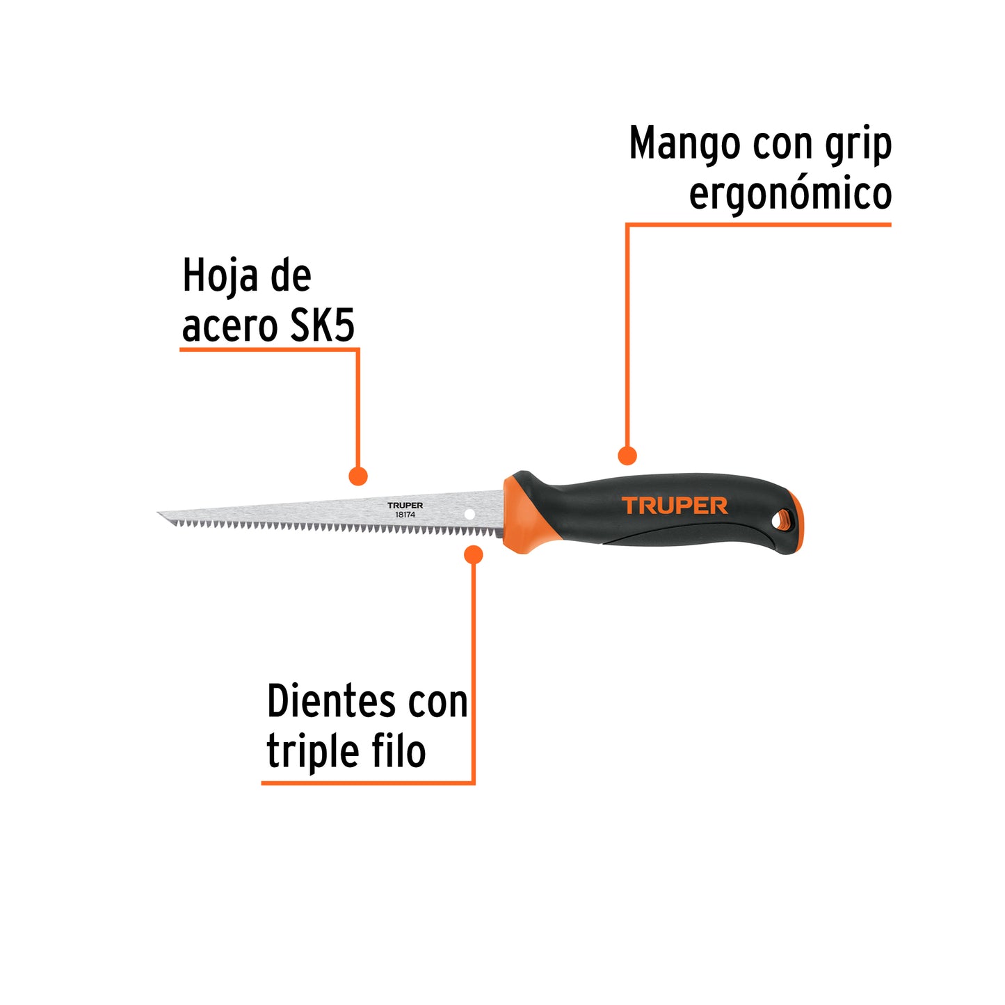 6" Saw for Ceilings and Plasterboard Walls, TRUPER