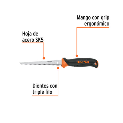 6" Saw for Ceilings and Plasterboard Walls, TRUPER