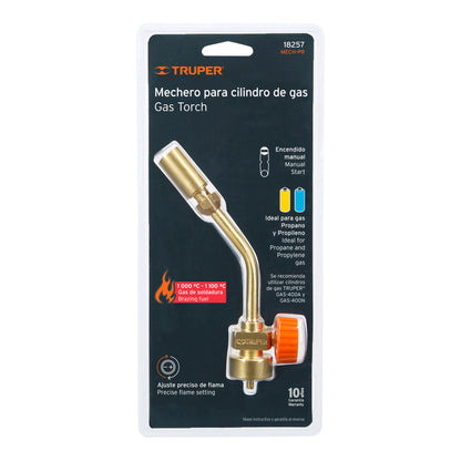 Brass Torch, Manual Ignition, For Propane Gas, TRUPER
